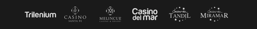 Casinos aliados del Grupo Boldt: Trilenium, Casino Santa Fe, Melincue, Casino del Mar, Casino de Tandil y Casino de Miramar